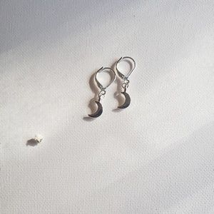 Moon Hoop Earrings